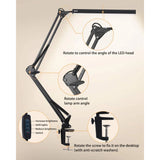 White Swing Arm LED Desk Lamp